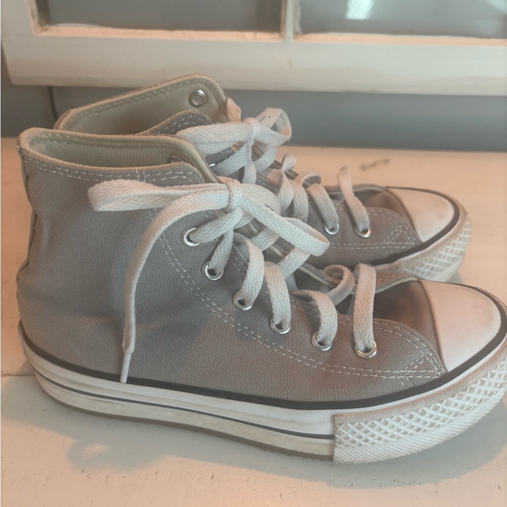 Converse Gray High-Top Platform Kids Sneakers